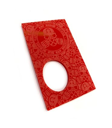 PUERTA ASGAR 18650 FULL ENGRAVED ROJO OPACO MM
