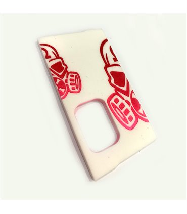 PUERTA GOLIATH 18650 FULL ENGRAVED BLANCO ROJO OPACO