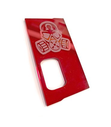 PUERTA GOLIATH 18650 FULL ENGRAVED ROJO CLEAR