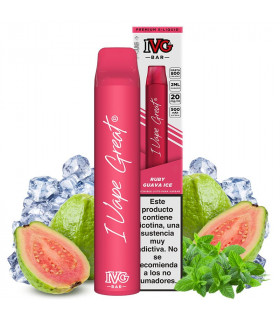 Pod desechable Ruby Guava Ice 800puffs - IVG Bar Plus