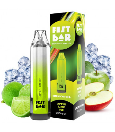 Pod desechable Apple Lime Ice 2000puffs - Fest Bar