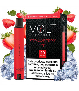 Pod desechable Strawberry Ice 600puffs - Volt Pocket