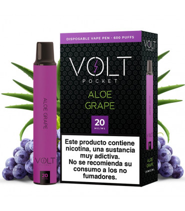 Pod desechable Aloe Grape 600puffs - Volt Pocket