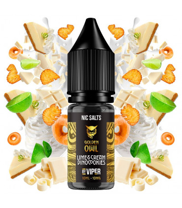Lime Cream Dinocookies 10ml - Golden Owl Nic Salts by Viper