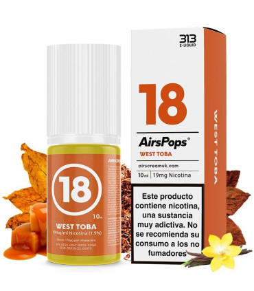 No.18 West Toba 10ml - 313 Nic Salts by Airscream
