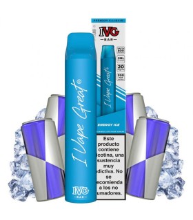 Pod desechable Energy Ice 600puffs - IVG Bar Plus
