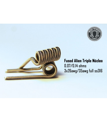 Triple Nucleo SS316 0.14/0.07 (2 piezas) Bacterio Coil