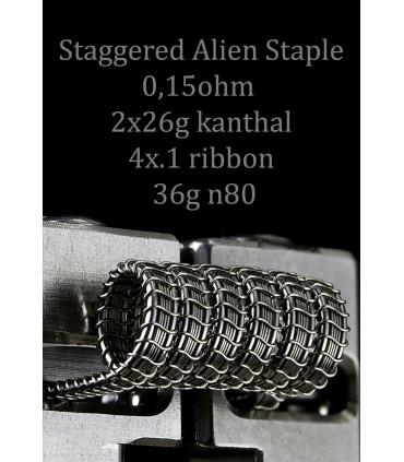 STAGGERED ALIEN STAPLE by Rick Vapes Coils