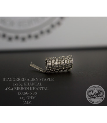 STAGGERED ALIEN STAPLE by Rick Vapes Coils
