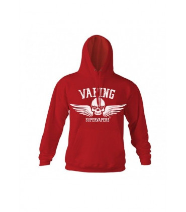 SUDADERA HOMBRE VAPING ROJABLANCA