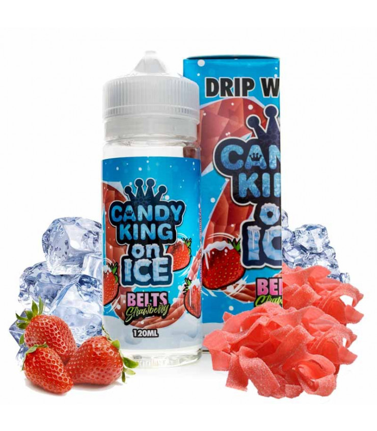 E Líquido gominola de fresa BELTS STRAWBERRY ON ICE 100ML CANDY KING